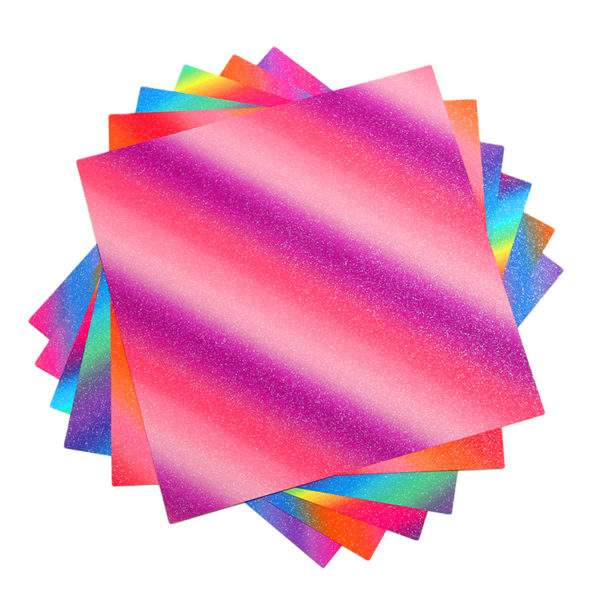 Rainbow Glitter adheisve craft vinyl - Purple/ Pink/ Red - Image 5